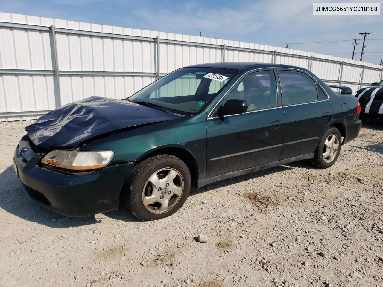 2000 Honda Accord Lx VIN: JHMCG6651YC018188 Lot: 74272034