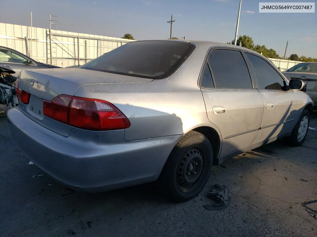 2000 Honda Accord Lx VIN: JHMCG5649YC007487 Lot: 75231804