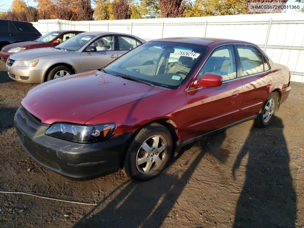 2000 Honda Accord Se VIN: JHMCG5672YC011360 Lot: 75526214