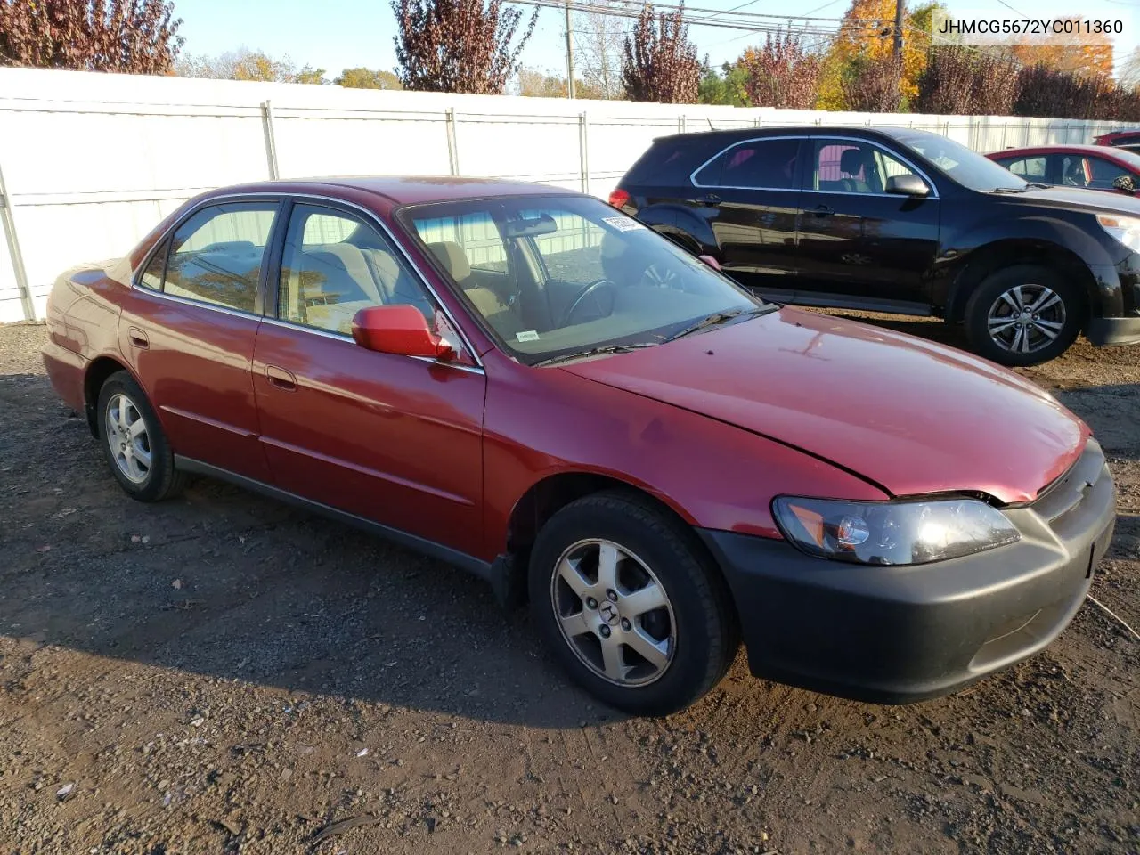 2000 Honda Accord Se VIN: JHMCG5672YC011360 Lot: 75526214