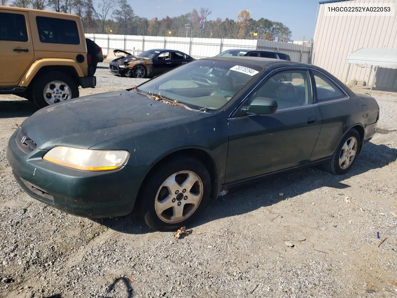 2000 Honda Accord Ex VIN: 1HGCG2252YA022053 Lot: 78370294