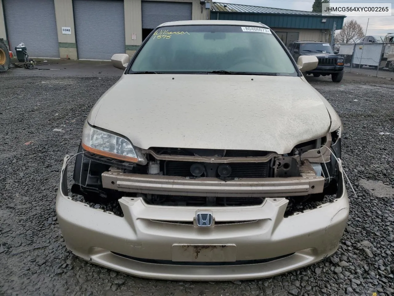 2000 Honda Accord Lx VIN: JHMCG564XYC002265 Lot: 80406073