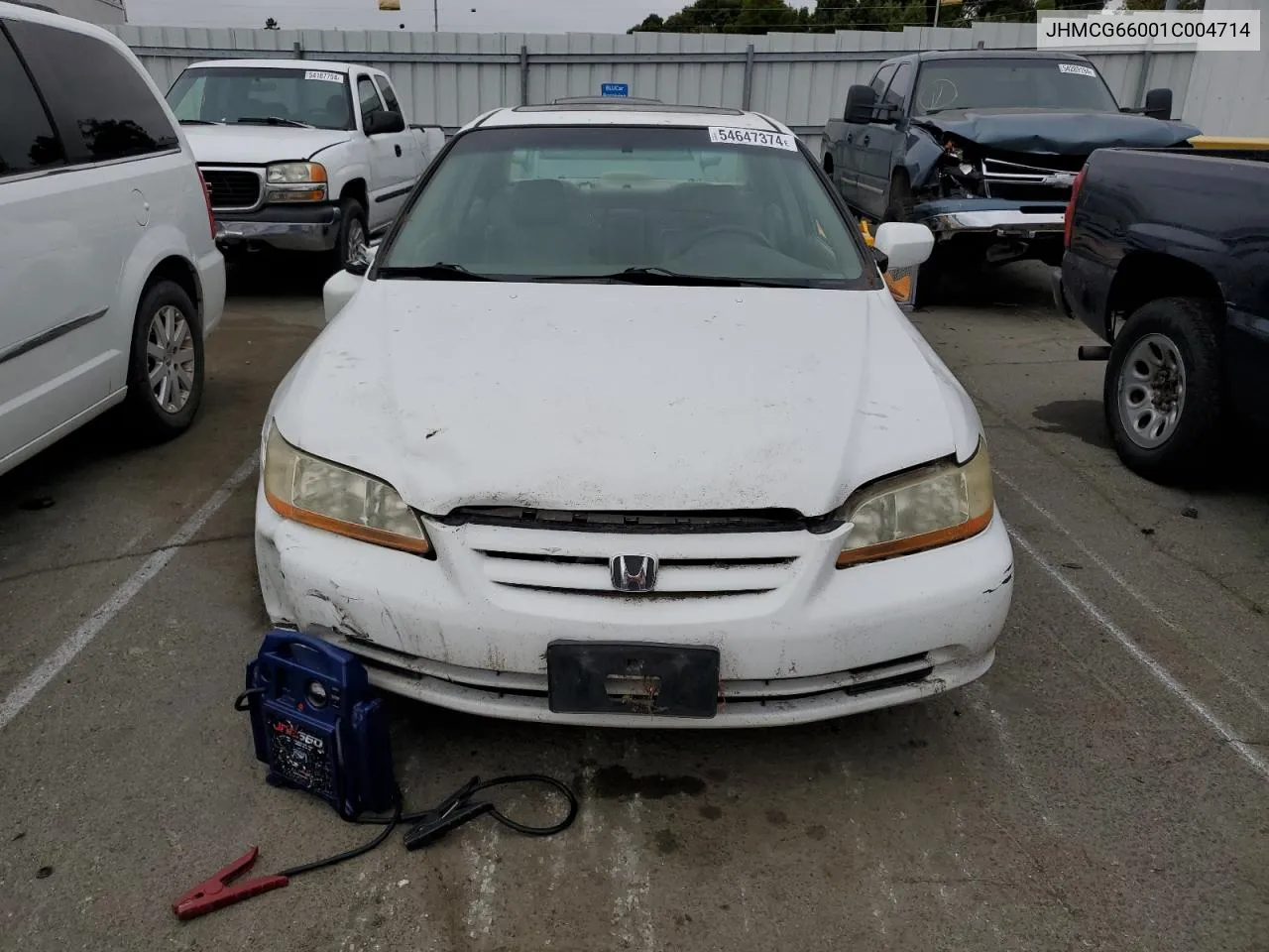 2001 Honda Accord Ex VIN: JHMCG66001C004714 Lot: 54647374