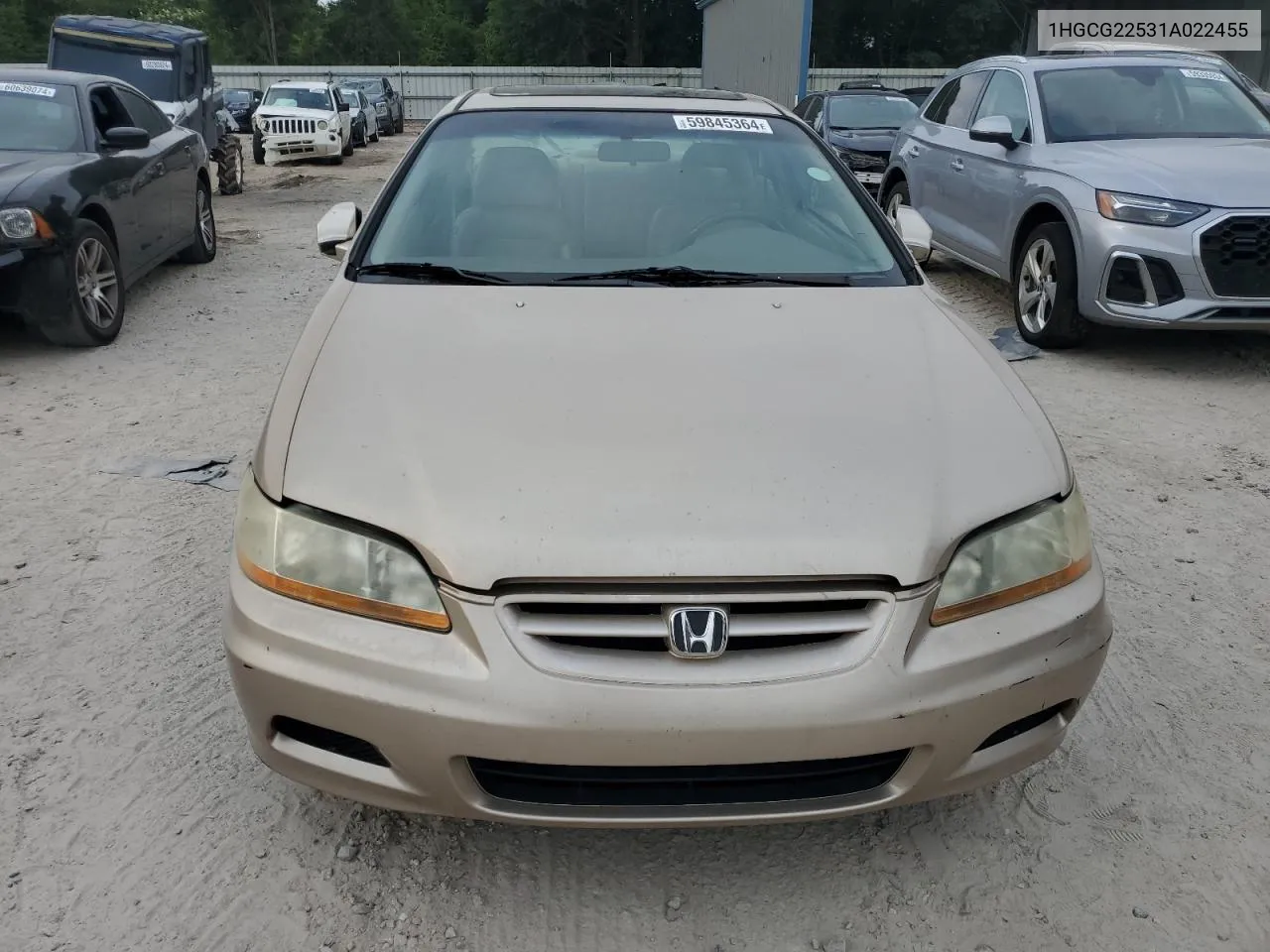 2001 Honda Accord Ex VIN: 1HGCG22531A022455 Lot: 59845364