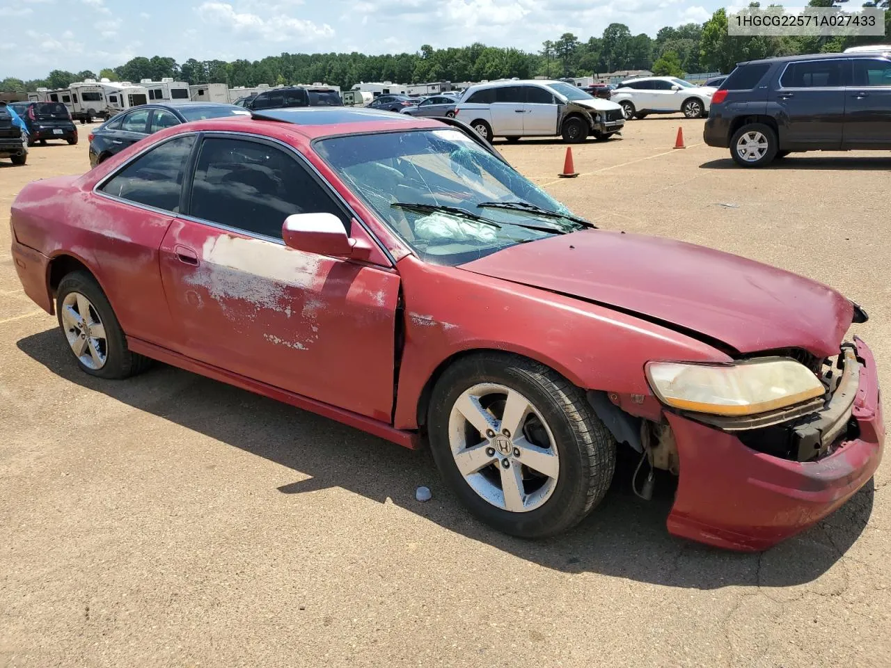 2001 Honda Accord Ex VIN: 1HGCG22571A027433 Lot: 61243854