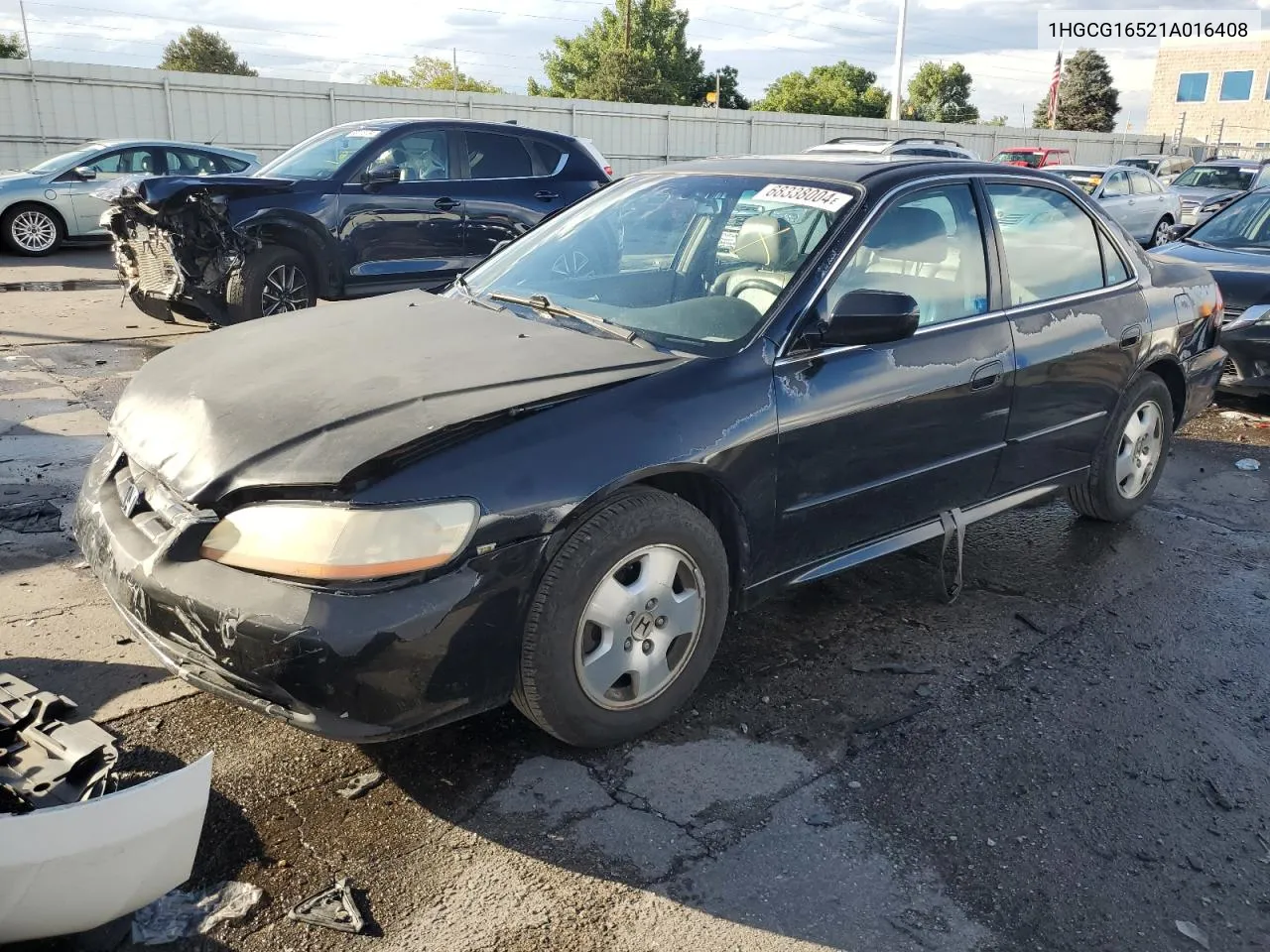 2001 Honda Accord Ex VIN: 1HGCG16521A016408 Lot: 68338004