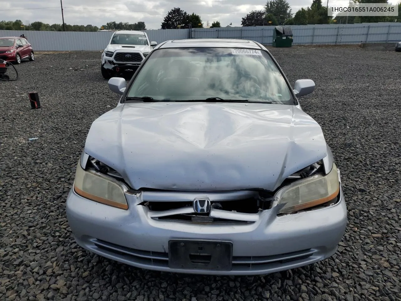 2001 Honda Accord Ex VIN: 1HGCG16551A006245 Lot: 70066774