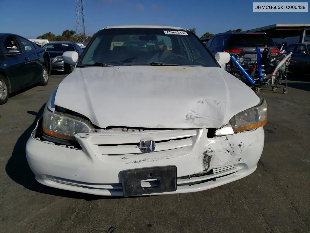 2001 Honda Accord Lx VIN: JHMCG665X1C000438 Lot: 71380314