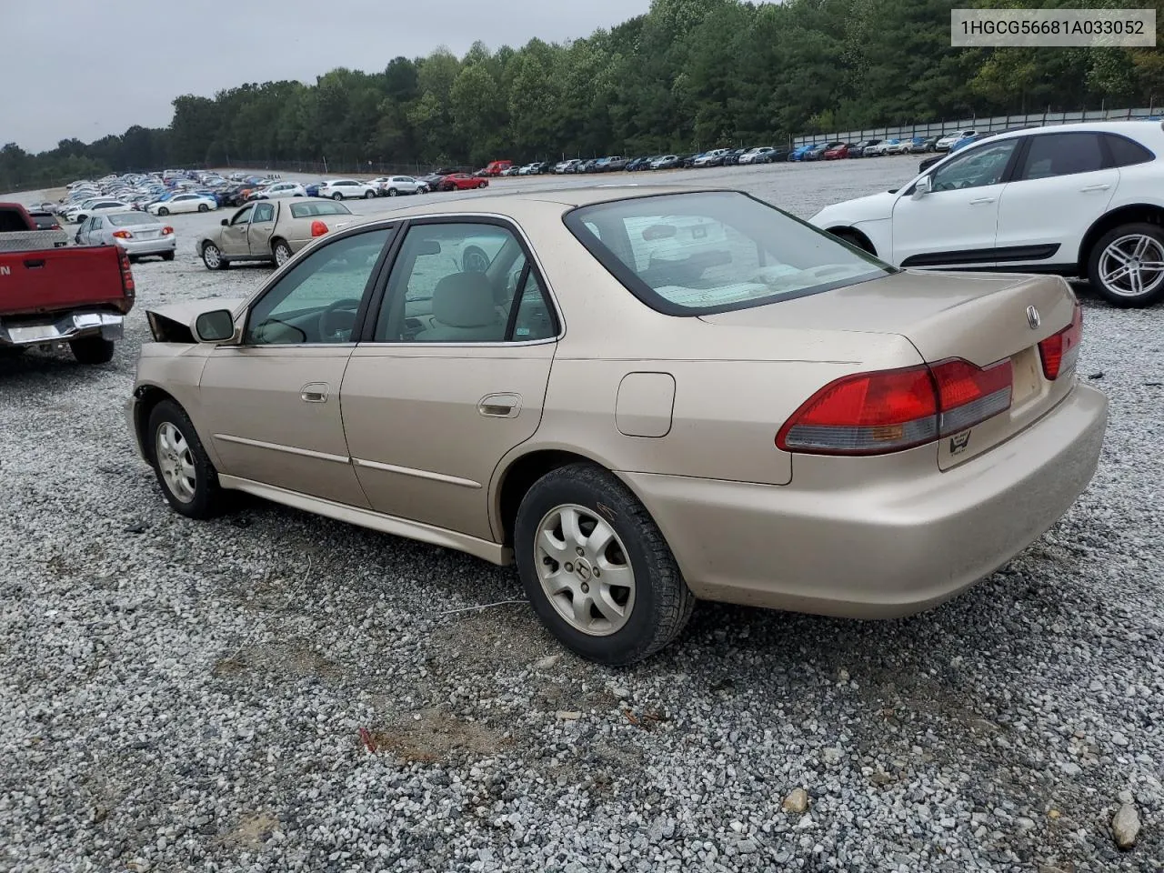 2001 Honda Accord Ex VIN: 1HGCG56681A033052 Lot: 71472204