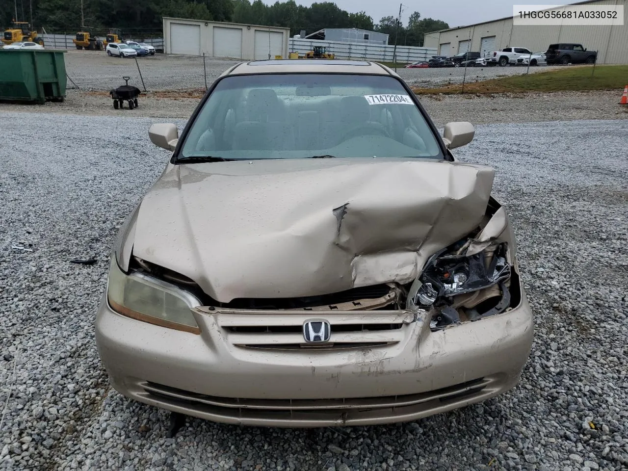 1HGCG56681A033052 2001 Honda Accord Ex