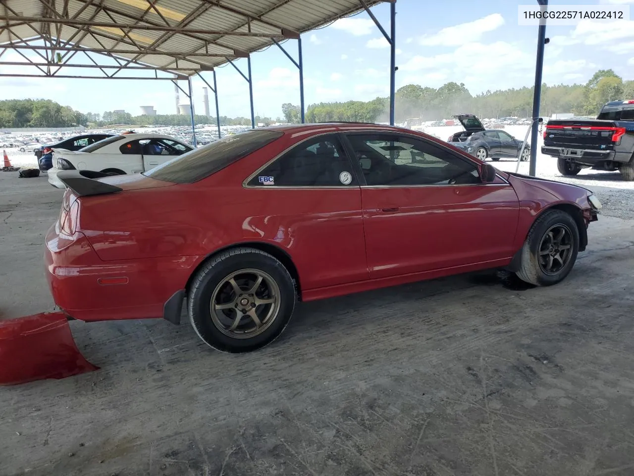 1HGCG22571A022412 2001 Honda Accord Ex