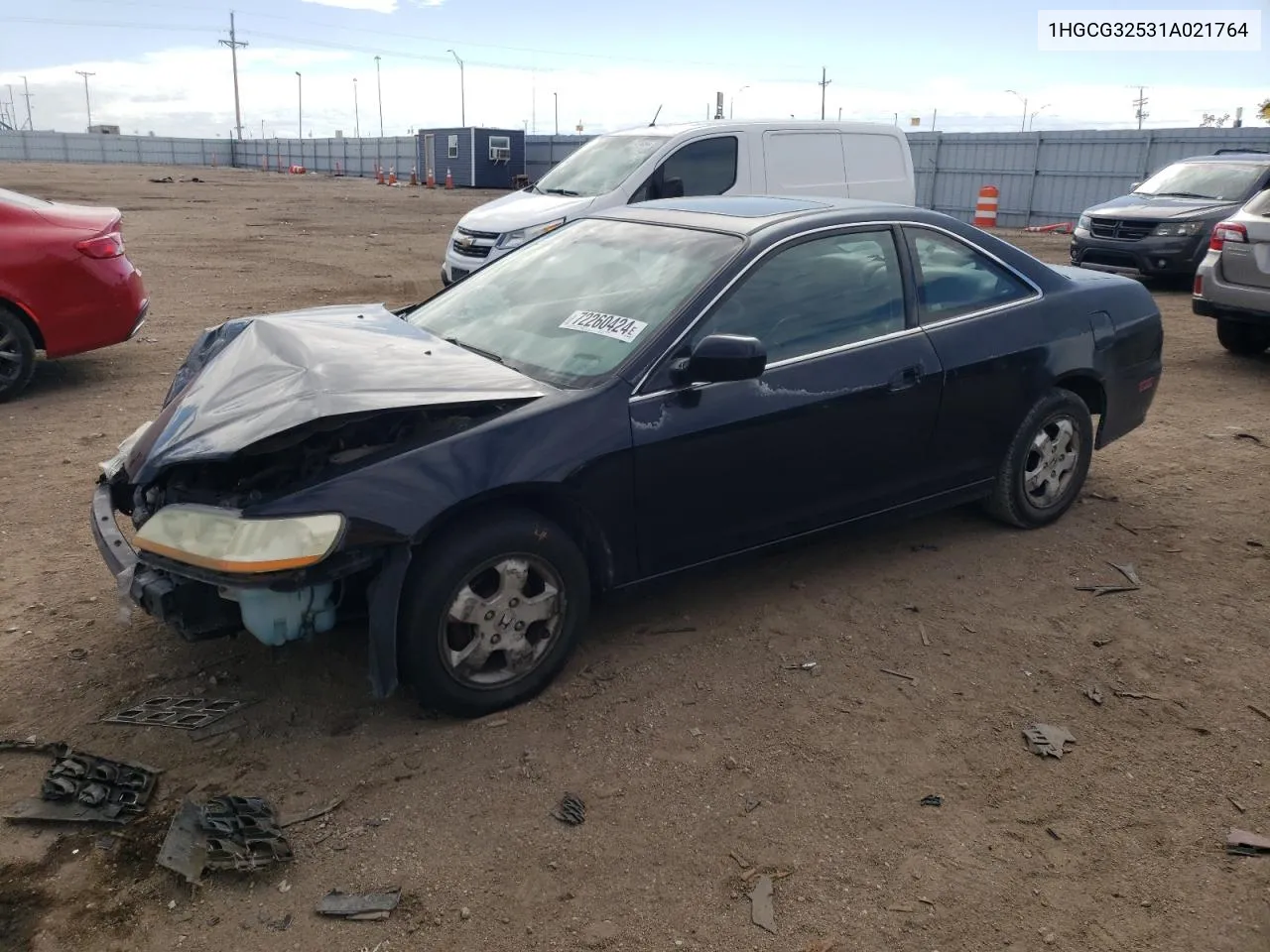 2001 Honda Accord Ex VIN: 1HGCG32531A021764 Lot: 72260424