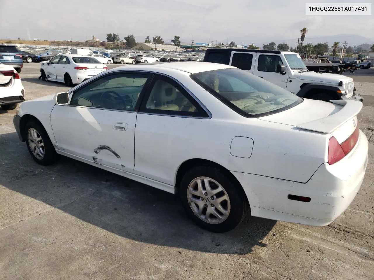 1HGCG22581A017431 2001 Honda Accord Ex