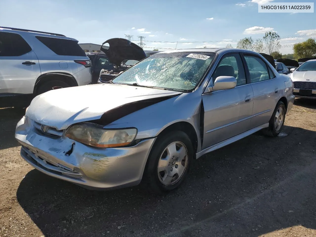 2001 Honda Accord Ex VIN: 1HGCG16511A022359 Lot: 72726264