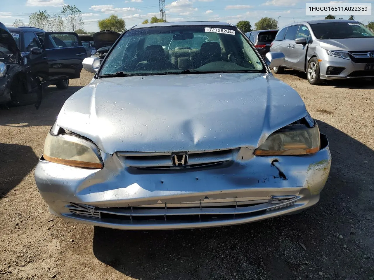 2001 Honda Accord Ex VIN: 1HGCG16511A022359 Lot: 72726264