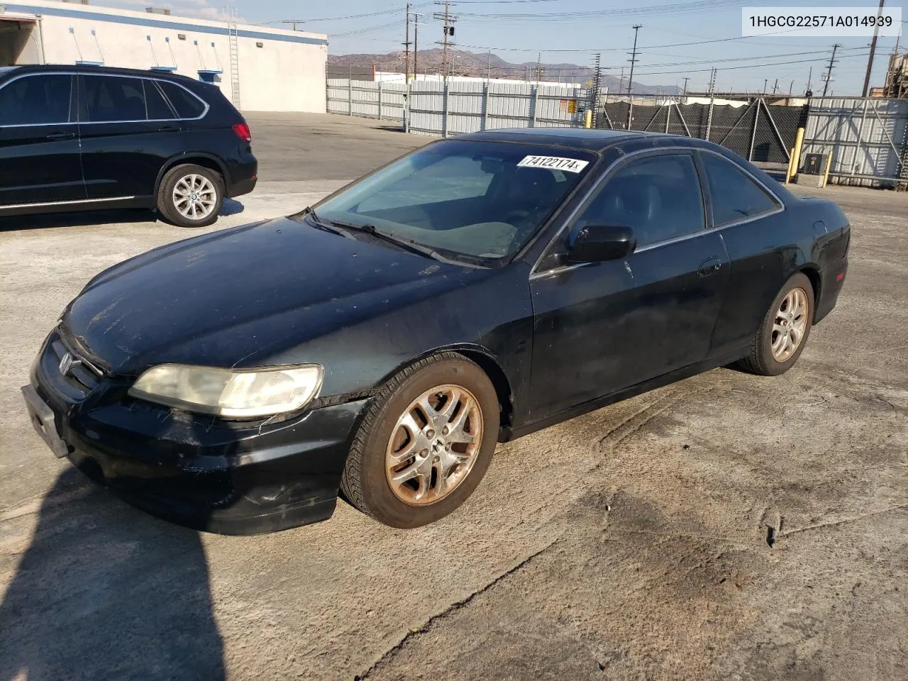 2001 Honda Accord Ex VIN: 1HGCG22571A014939 Lot: 74122174