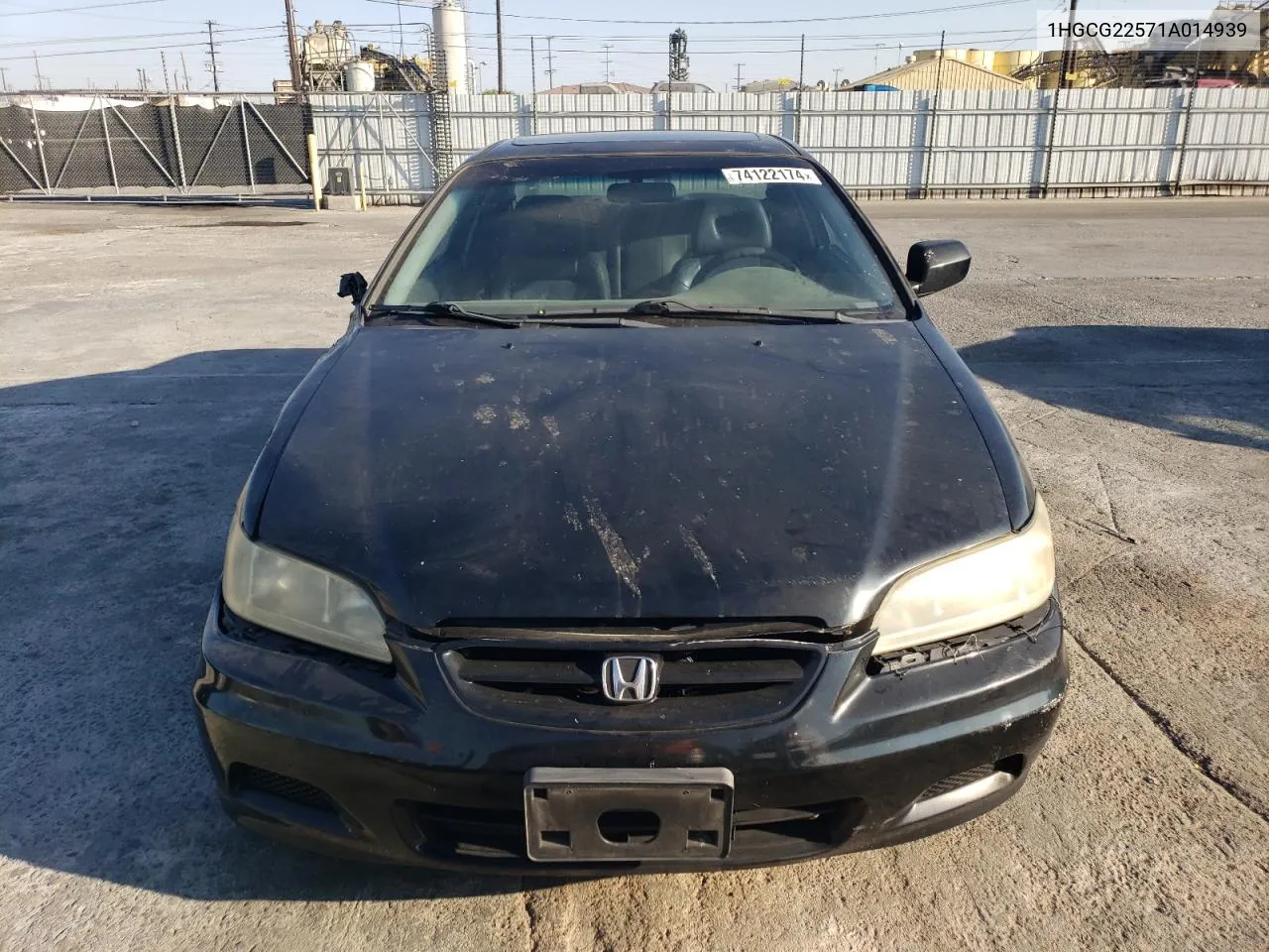 2001 Honda Accord Ex VIN: 1HGCG22571A014939 Lot: 74122174