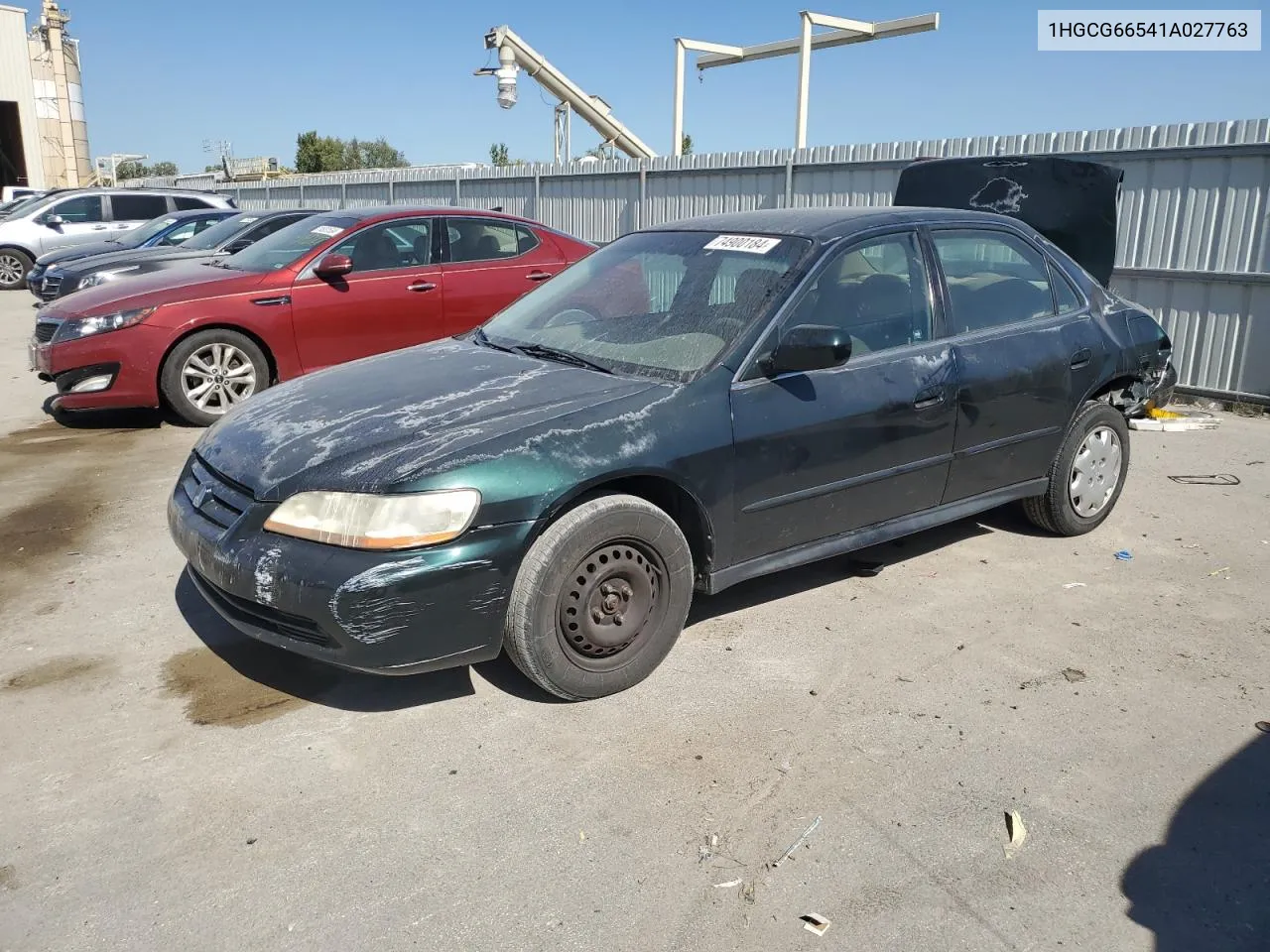 2001 Honda Accord Lx VIN: 1HGCG66541A027763 Lot: 74900184