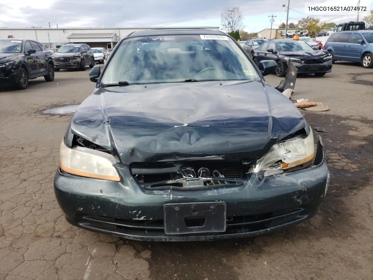 2001 Honda Accord Ex VIN: 1HGCG16521A074972 Lot: 75197024