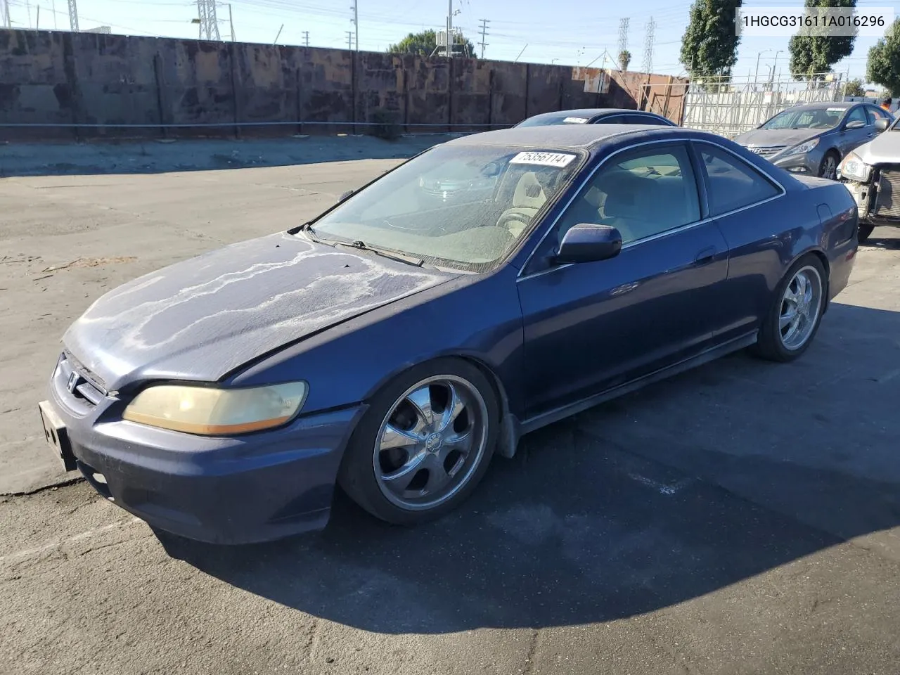 2001 Honda Accord Lx VIN: 1HGCG31611A016296 Lot: 75356114