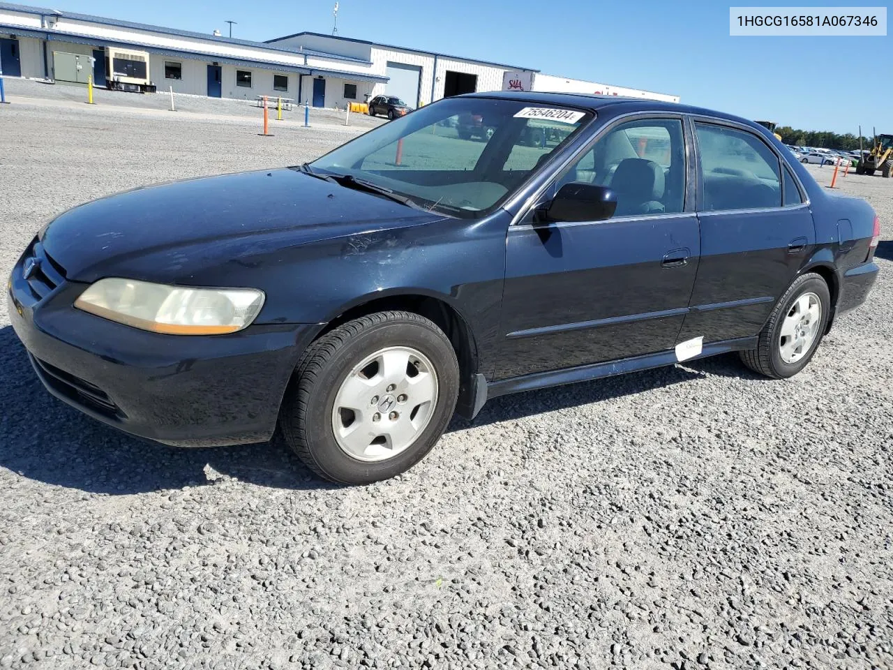 2001 Honda Accord Ex VIN: 1HGCG16581A067346 Lot: 75546204