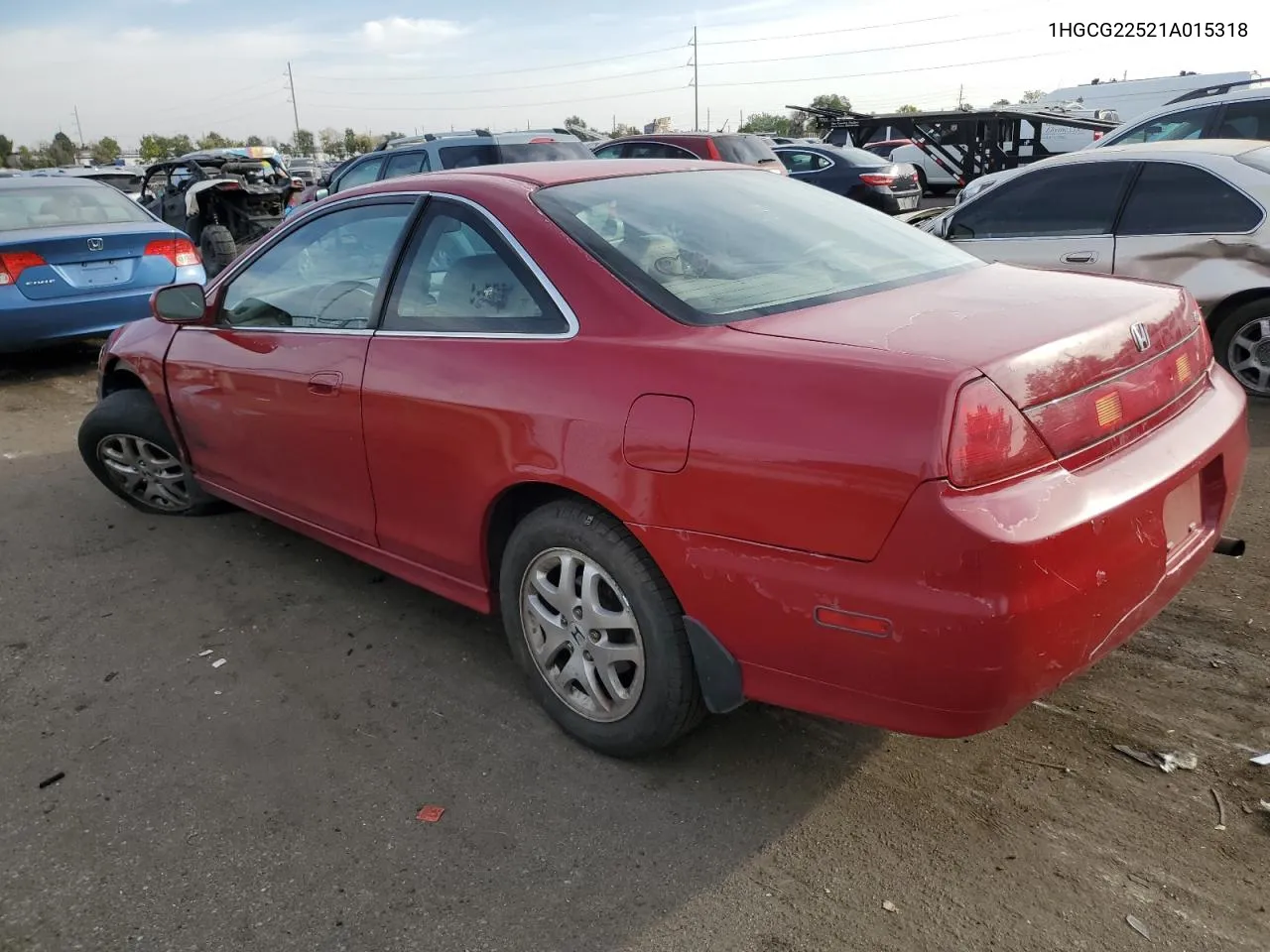 1HGCG22521A015318 2001 Honda Accord Ex