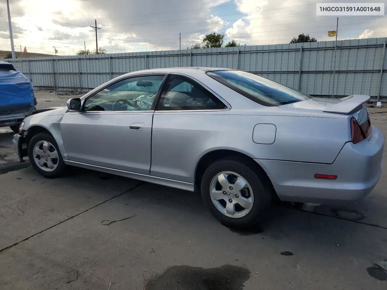 2001 Honda Accord Ex VIN: 1HGCG31591A001648 Lot: 76034144