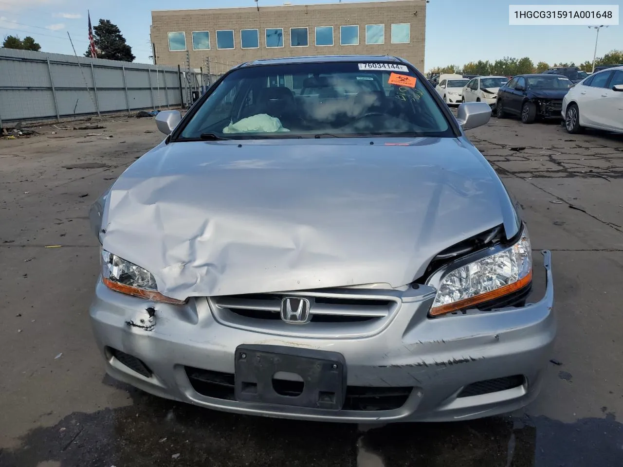 2001 Honda Accord Ex VIN: 1HGCG31591A001648 Lot: 76034144