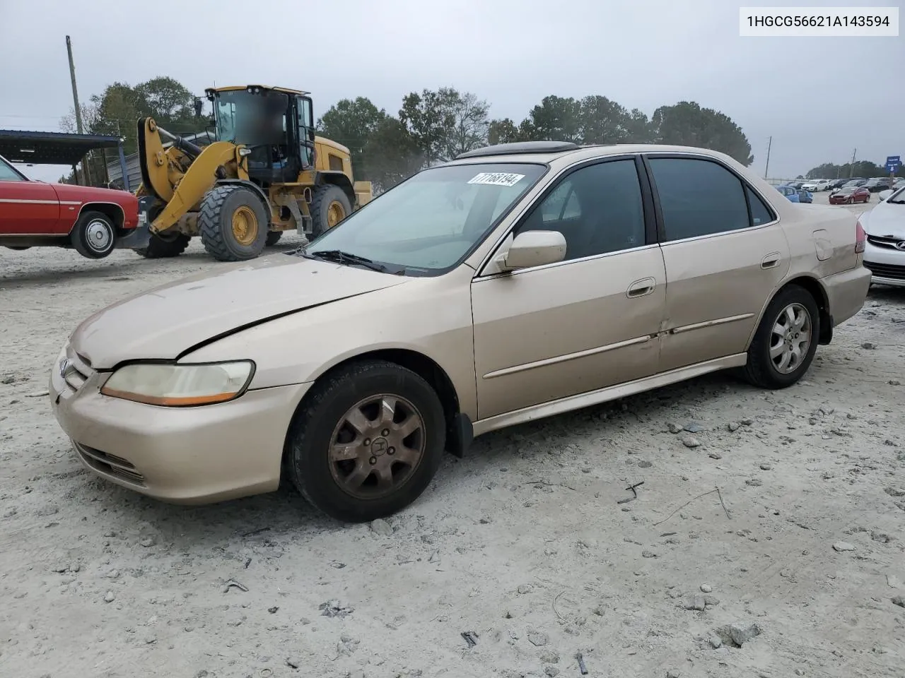 2001 Honda Accord Ex VIN: 1HGCG56621A143594 Lot: 77168194