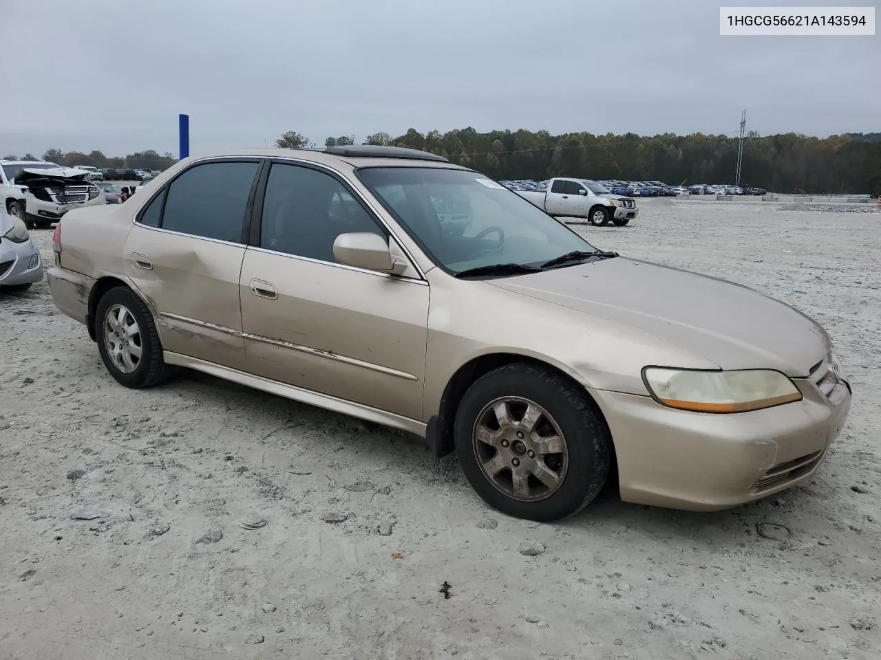 2001 Honda Accord Ex VIN: 1HGCG56621A143594 Lot: 77168194