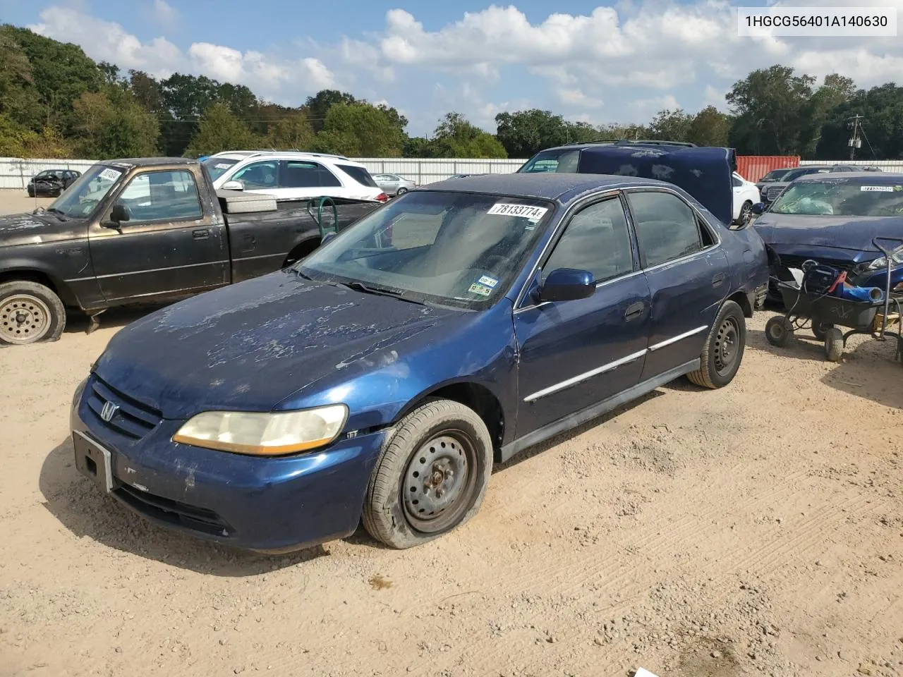 2001 Honda Accord Lx VIN: 1HGCG56401A140630 Lot: 78133774