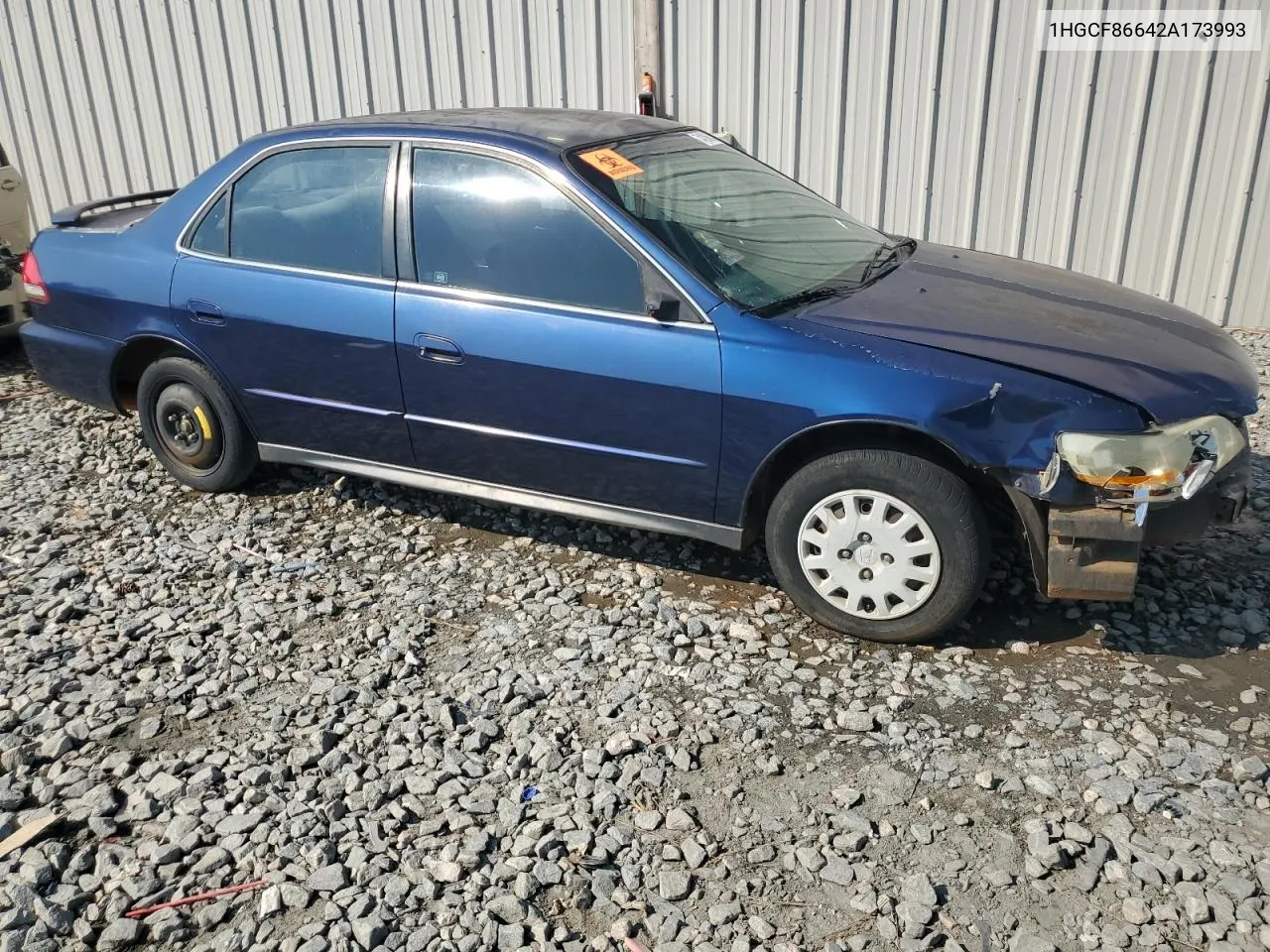 2002 Honda Accord Value VIN: 1HGCF86642A173993 Lot: 74206314