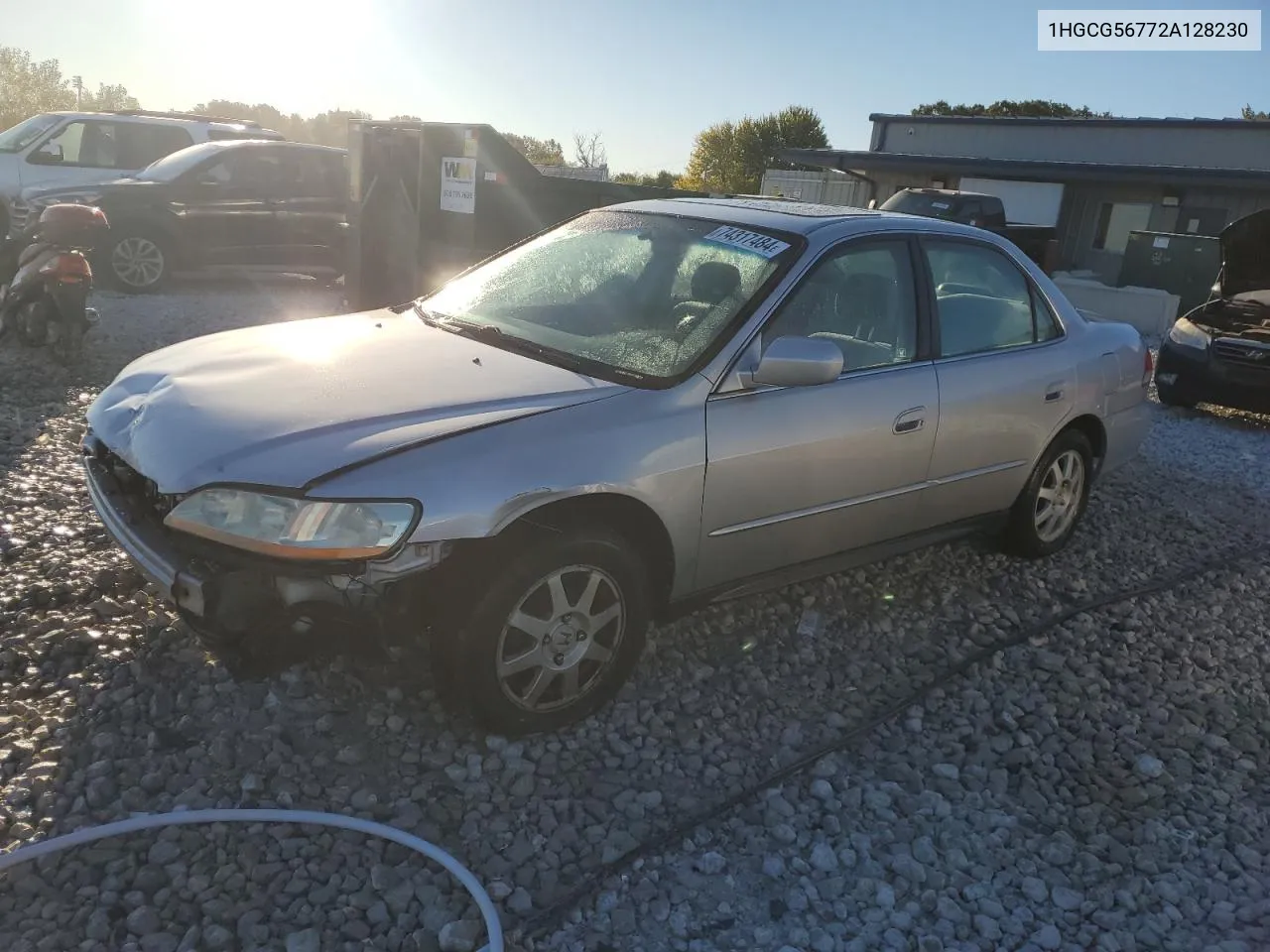 2002 Honda Accord Se VIN: 1HGCG56772A128230 Lot: 74317484