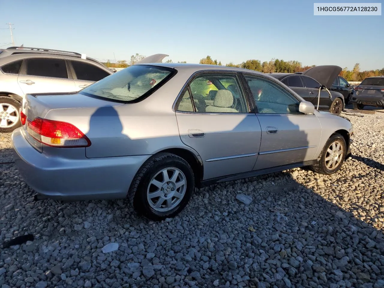 2002 Honda Accord Se VIN: 1HGCG56772A128230 Lot: 74317484