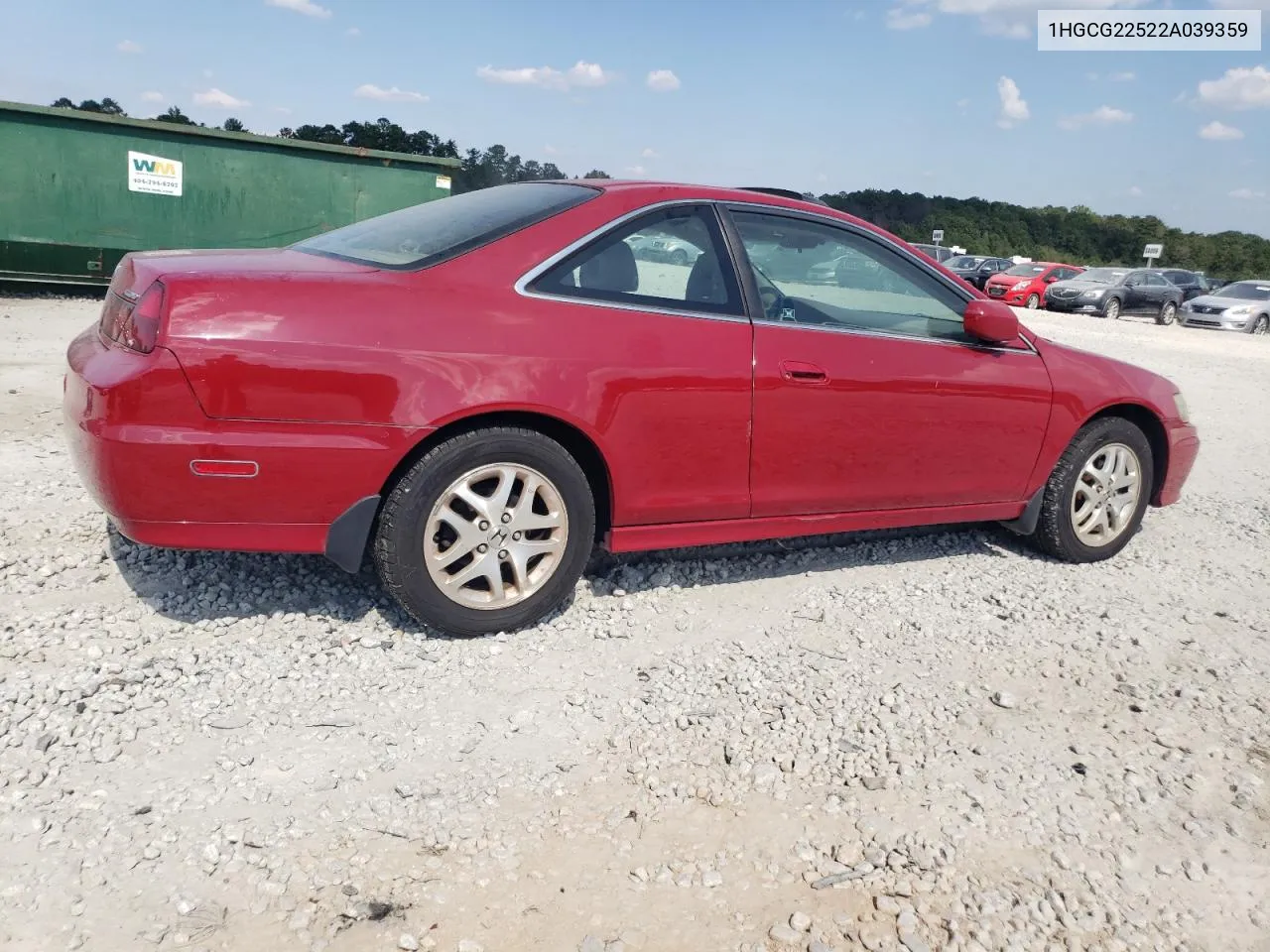 2002 Honda Accord Ex VIN: 1HGCG22522A039359 Lot: 74460874