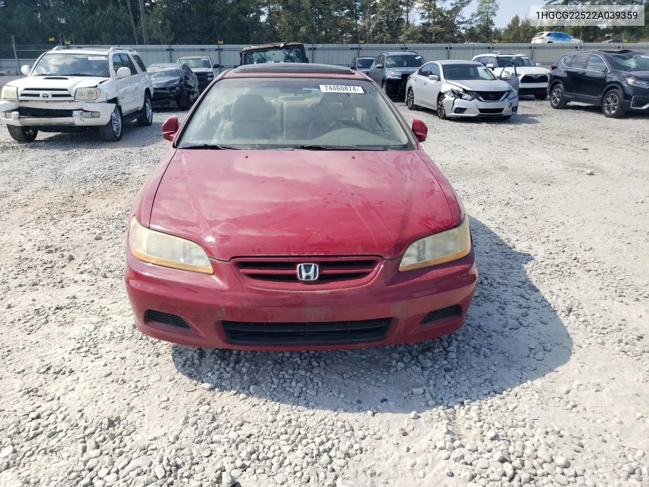 2002 Honda Accord Ex VIN: 1HGCG22522A039359 Lot: 74460874