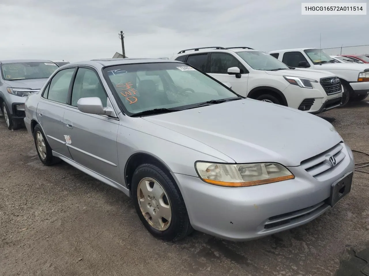 2002 Honda Accord Ex VIN: 1HGCG16572A011514 Lot: 75048874