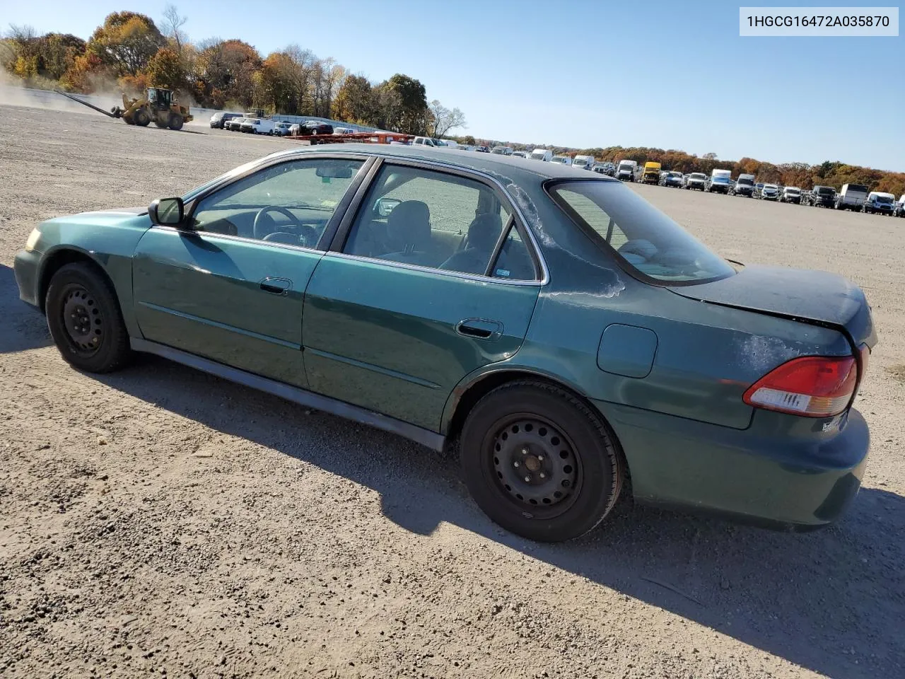 2002 Honda Accord Lx VIN: 1HGCG16472A035870 Lot: 77215384