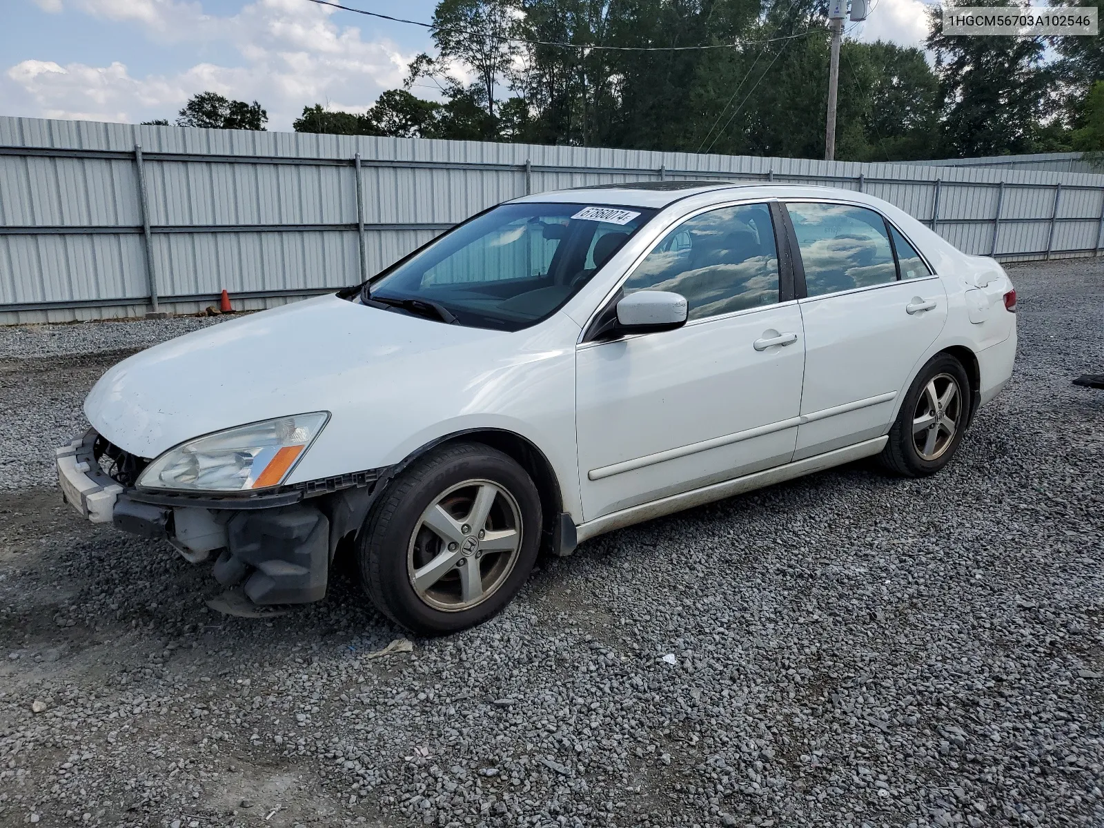 2003 Honda Accord Ex VIN: 1HGCM56703A102546 Lot: 67860074