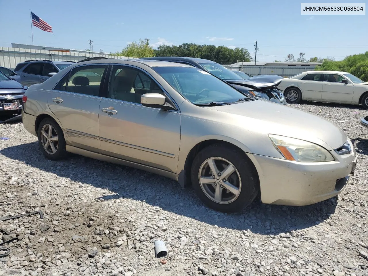 2003 Honda Accord Ex VIN: JHMCM56633C058504 Lot: 68343824