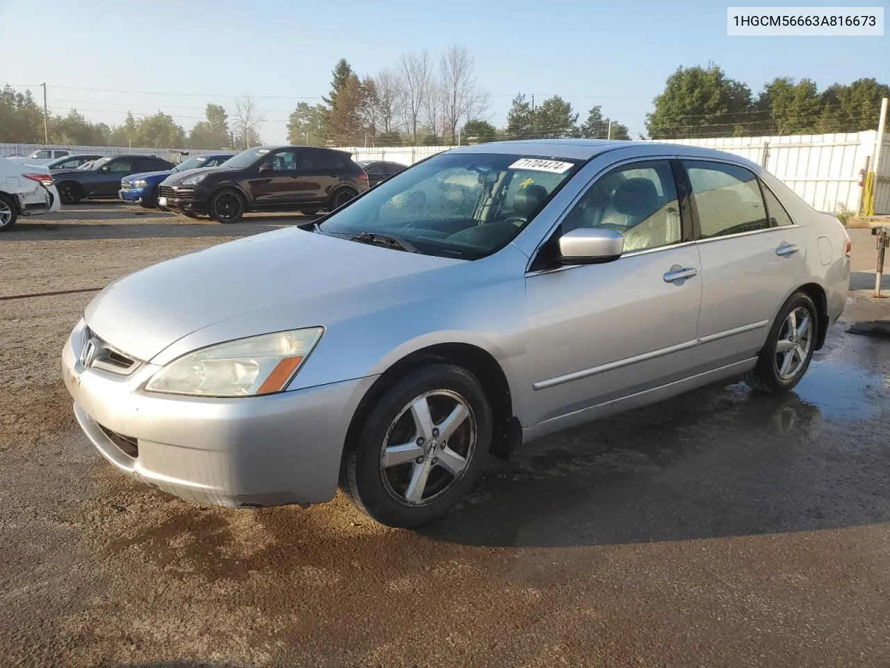 2003 Honda Accord Ex VIN: 1HGCM56663A816673 Lot: 71704474