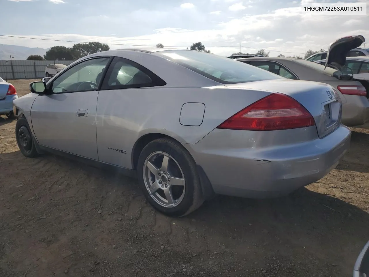 2003 Honda Accord Lx VIN: 1HGCM72263A010511 Lot: 72287844