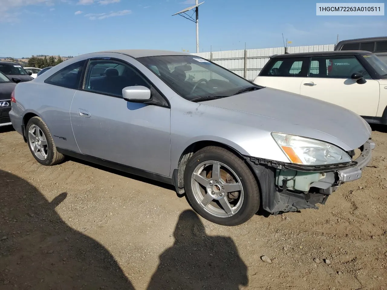 2003 Honda Accord Lx VIN: 1HGCM72263A010511 Lot: 72287844