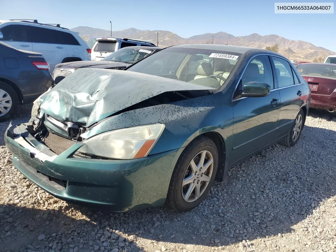 1HGCM66533A064007 2003 Honda Accord Ex