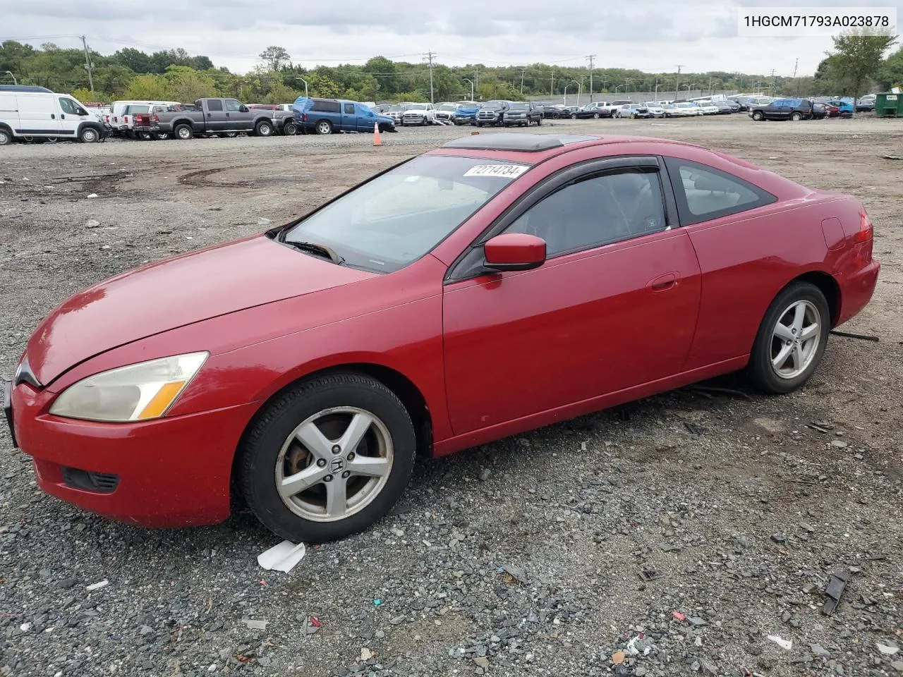 2003 Honda Accord Ex VIN: 1HGCM71793A023878 Lot: 72714734