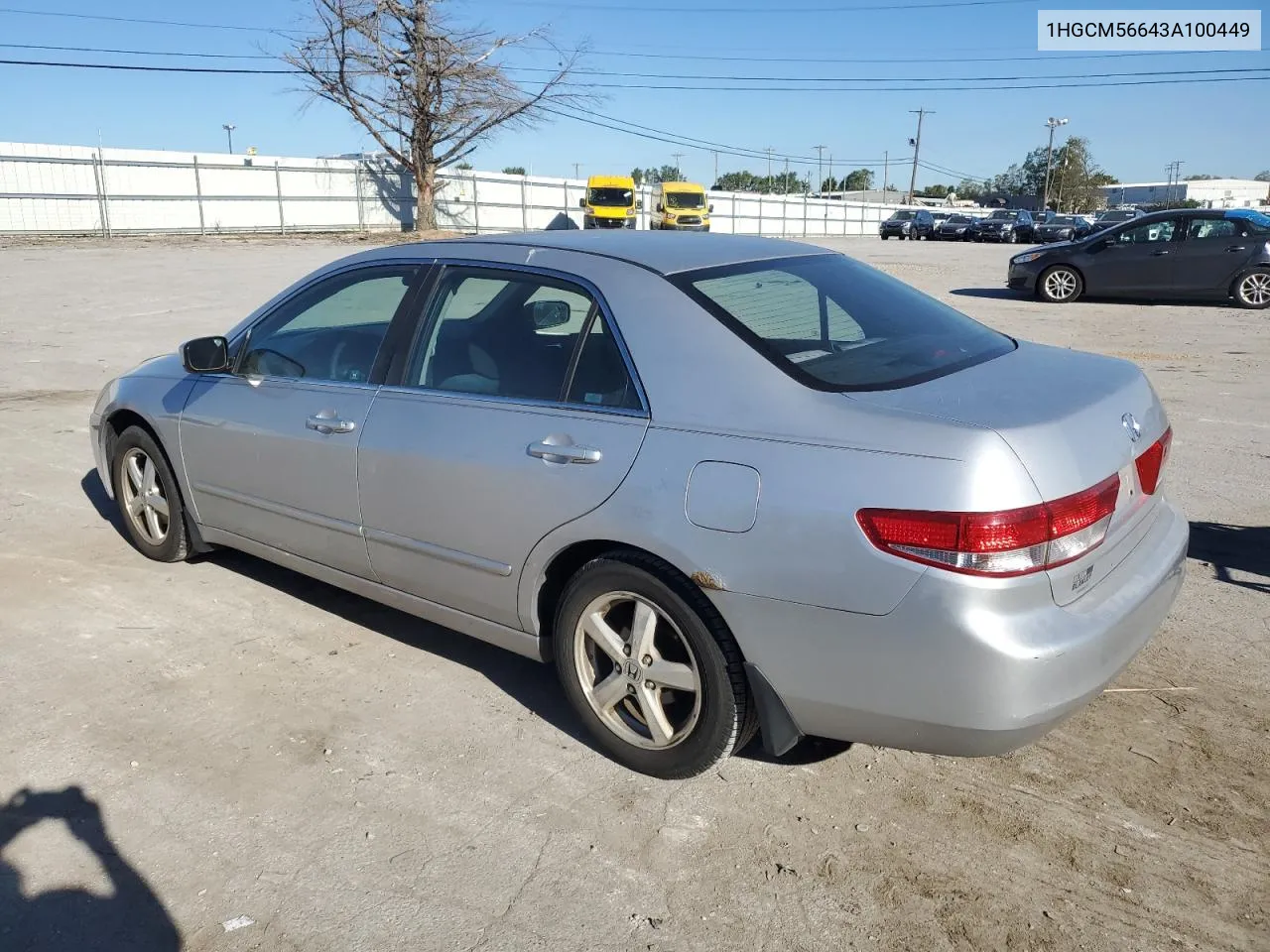 2003 Honda Accord Ex VIN: 1HGCM56643A100449 Lot: 75872114