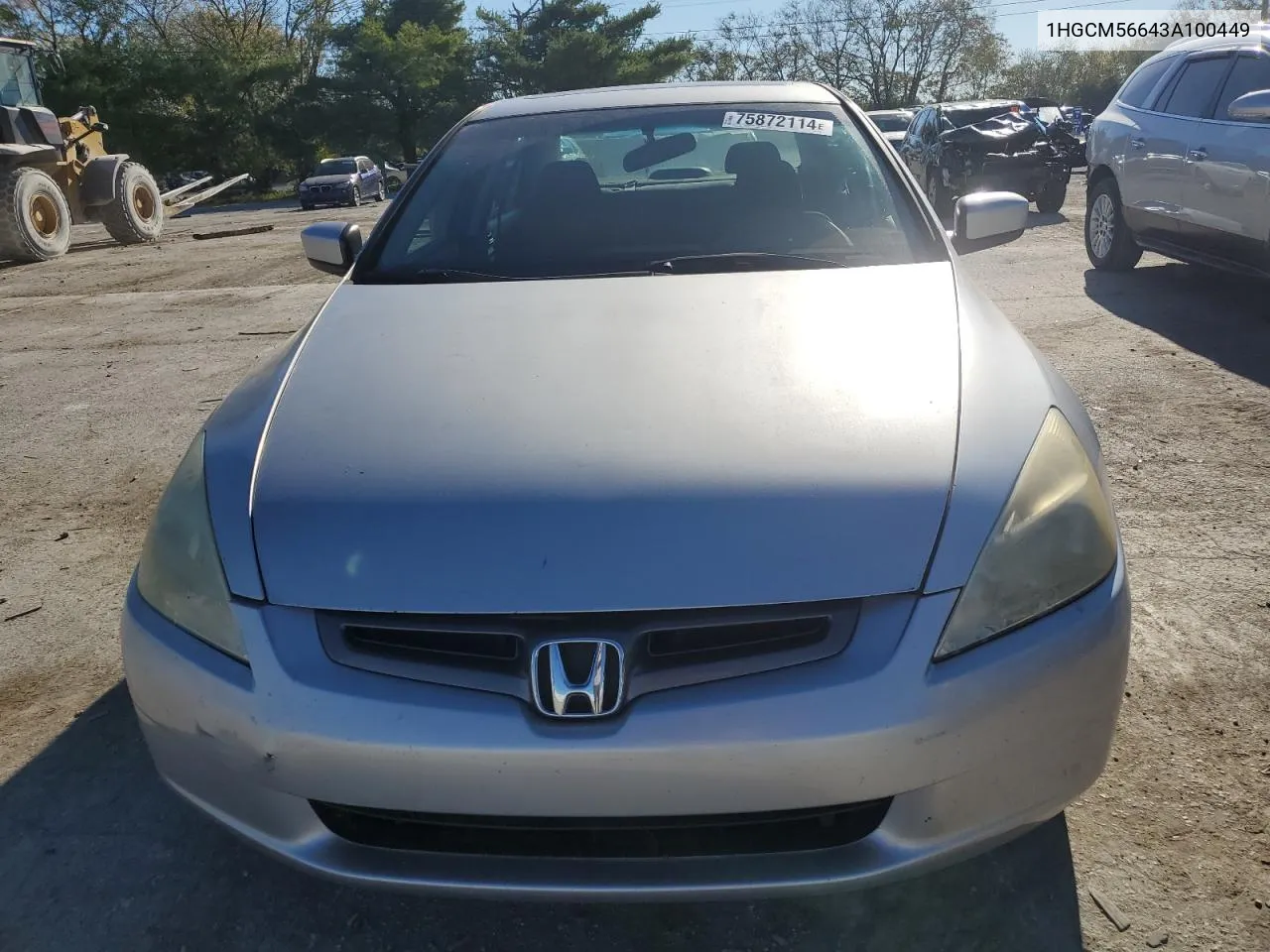 2003 Honda Accord Ex VIN: 1HGCM56643A100449 Lot: 75872114