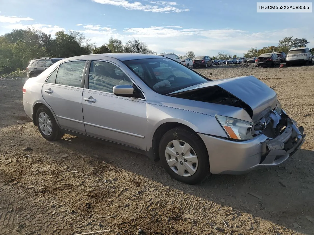 2003 Honda Accord Lx VIN: 1HGCM553X3A083566 Lot: 76156154