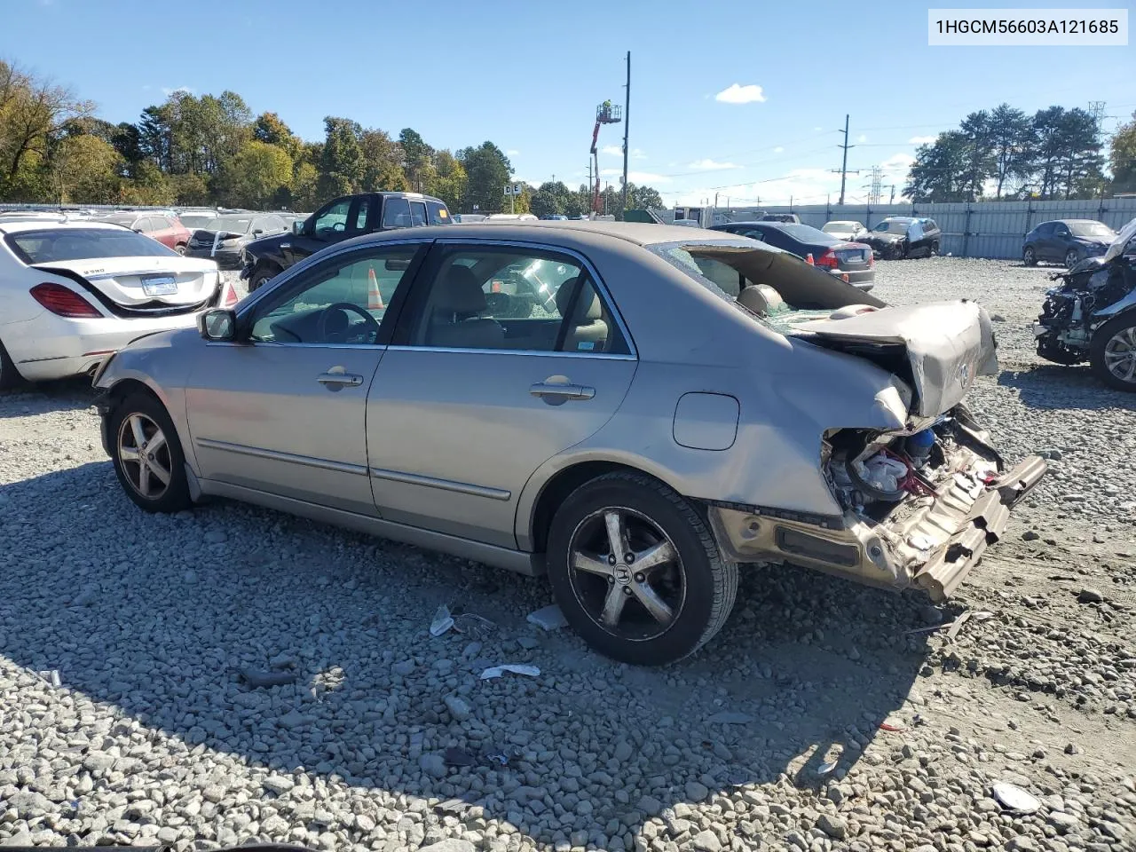 2003 Honda Accord Ex VIN: 1HGCM56603A121685 Lot: 76686064