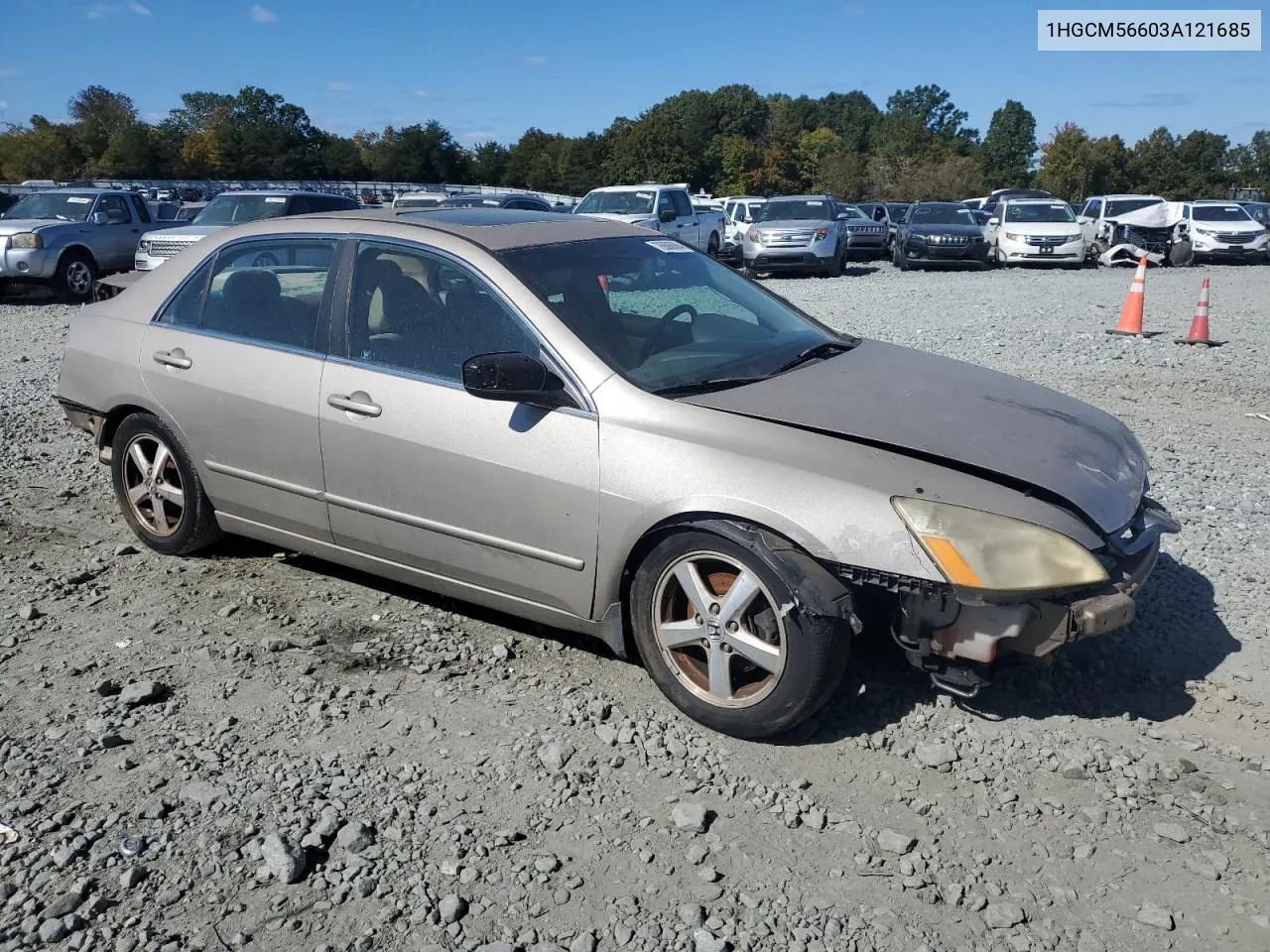 2003 Honda Accord Ex VIN: 1HGCM56603A121685 Lot: 76686064